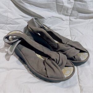 Fly London Gray Wedges